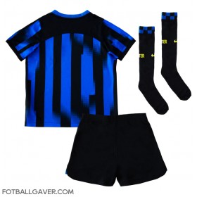 Inter Milan Fotballklær Hjemmedraktsett Barn 2023-24 Kortermet (+ korte bukser)